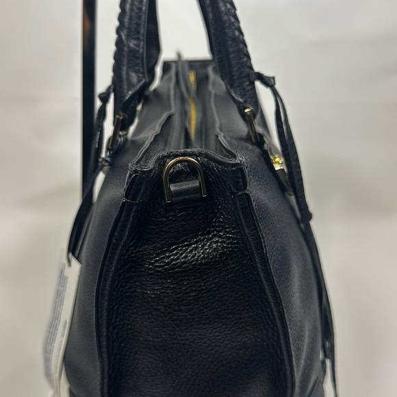 Rebecca Minkoff Regan Black Leather Tote/Satchel Top Handle Bag NEW WITH TAGS! - Picture 5 of 10